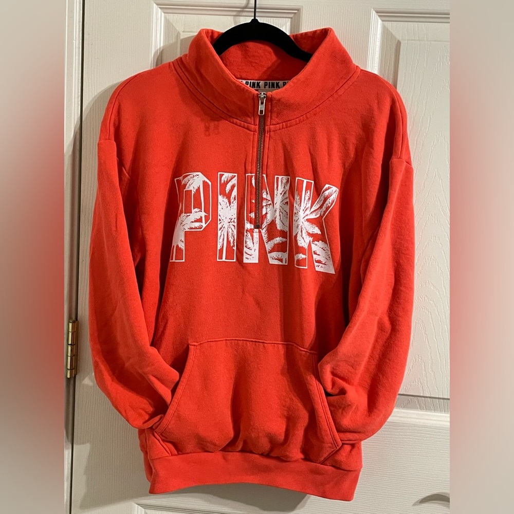 VS PINK tropical half zip